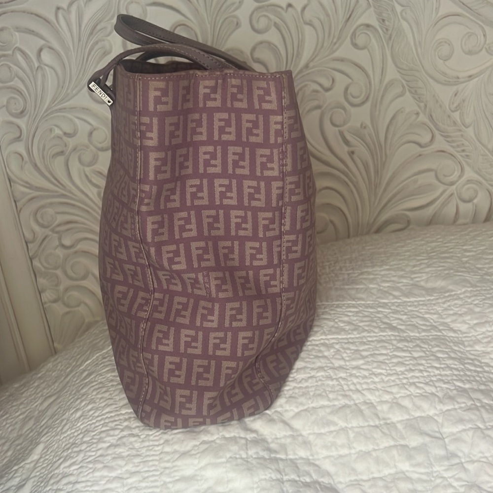 Authentic Lavender Structured Tote With Monogram … - image 5